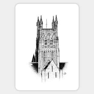 Worcester Cathedral - Stipple Drawing Sticker